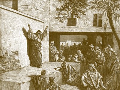 Profeta Miqueas, grabado por Gustave Doré - Biblia de Gustave Dore