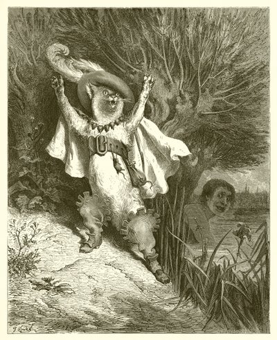 El Gato con Botas, c.1868 de Gustave Dore