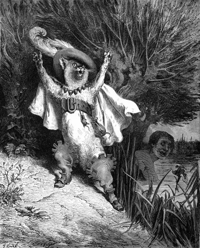 El gato con botas, grabado por Gustave Doré de Gustave Dore