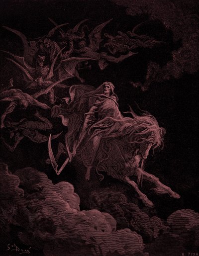Apocalipsis: Visión de la Muerte, por Gustave Doré. - Biblia de Gustave Dore