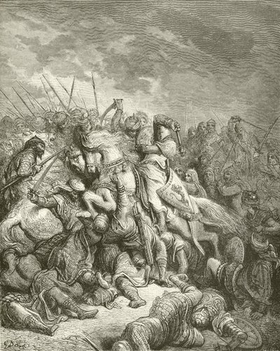 Ricardo en la batalla de Arsur de Gustave Dore