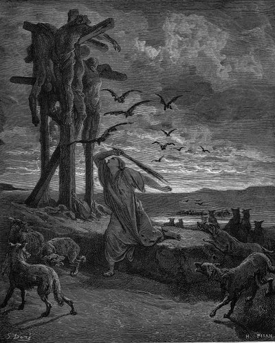 Rizpa, concubina del rey Saúl de Gustave Dore
