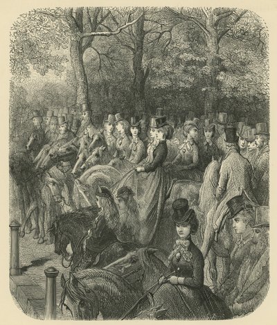 Rotten Row, Hyde Park, Londres de Gustave Dore