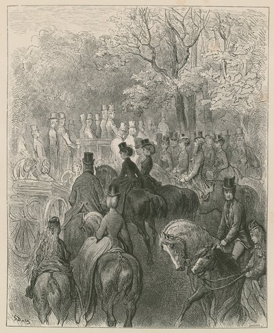 Rotten Row, Hyde Park, Londres de Gustave Dore