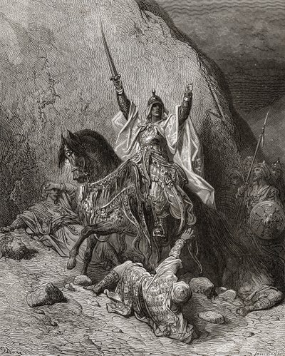 Saladino Yusuf (m.1173) Sultán durante la Segunda Cruzada, ilustración de 