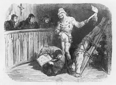 Escena de la Inquisición, ilustración de los 