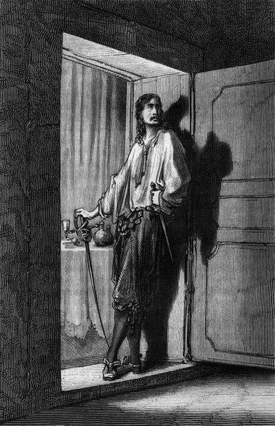 Sigognac, Ilustración de Gustave Dore del libro Captain Fracasse de TheophileGautier de Gustave Dore