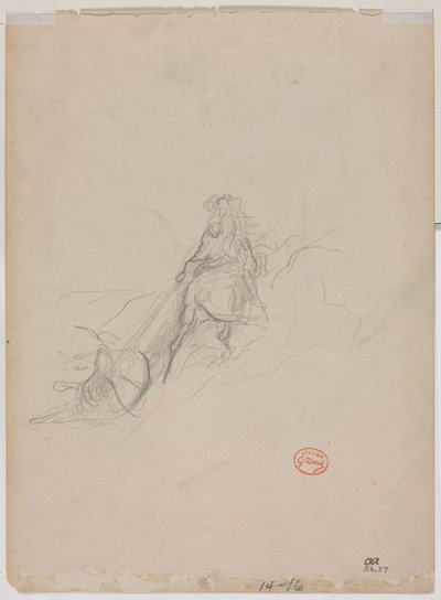 Boceto de escena de caza, c. 1868 de Gustave Dore