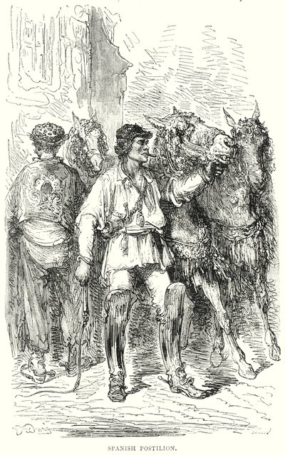 Postillón español (grabado) de Gustave Dore