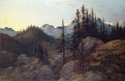 Amanecer en los Alpes de Gustave Dore