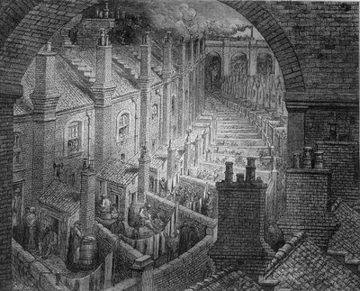 Los callejones de Londres - en "Londres" por Gustave Doré de Gustave Dore