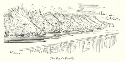 La familia del jabalí (grabado) de Gustave Dore