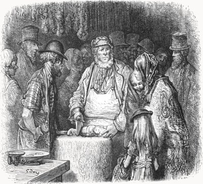 El carnicero - Newport Market Alley de Gustave Dore