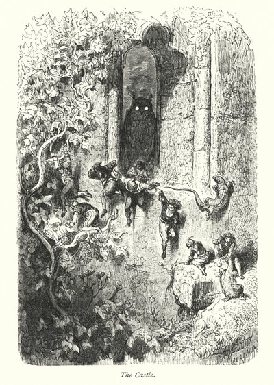 El castillo (grabado) de Gustave Dore