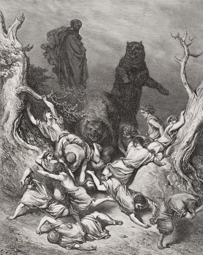 Los Niños Destruidos por Osos, ilustración de 