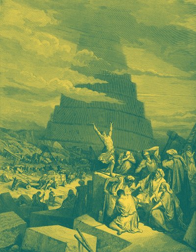 La confusión de lenguas (Torre de Babel) - Biblia de Gustave Dore