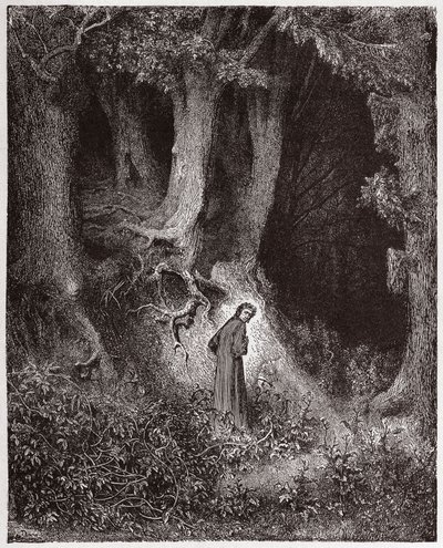 La Divina Comedia, Infierno, Canto 1: Dante en el bosque salvaje - Ilustración de Gustave Doré de Gustave Dore