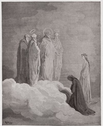 La Divina Comedia, Paraíso, Canto 26: San Juan examina a Dante sobre el amor - por Dante Alighieri (1265-1321) - Ilustración de Gustave Doré (1832-1883) de Gustave Dore