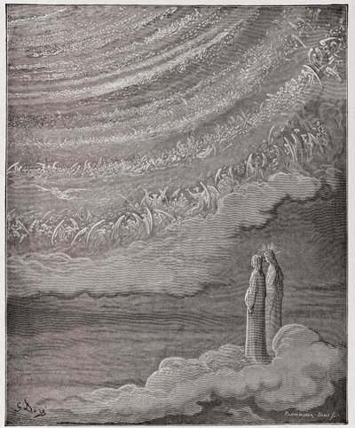 La Divina Comedia, Paraíso, Canto 28: La hueste centelleante del cielo - por Dante Alighieri (1265-1321) - Ilustración de Gustave Doré (1832-1883) de Gustave Dore