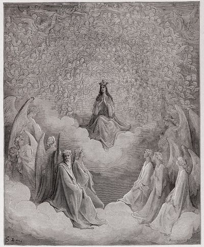La Divina Comedia, Paraíso, Canto 31: La reina del cielo - por Dante Alighieri (1265-1321) - Ilustración de Gustave Doré (1832-1883). de Gustave Dore