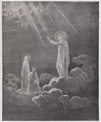 La Divina Comedia, Paraíso, Canto 8: Carlos Martel se dirige a Dante y Beatriz - por Dante Alighieri (1265-1321) - Ilustración de Gustave Doré (1832-1883) de Gustave Dore
