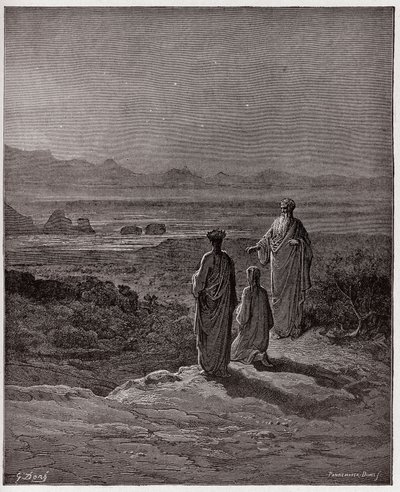 La Divina Comedia, Purgatorio, Canto 1: Dante se arrodilla ante Estacio - Ilustración de Gustave Doré de Gustave Dore