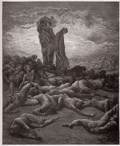 La Divina Comedia, Purgatorio, Canto 20: Las almas de los avaros - por Dante Alighieri (1265-1321) - Ilustración de Gustave Doré (1832-1883). de Gustave Dore