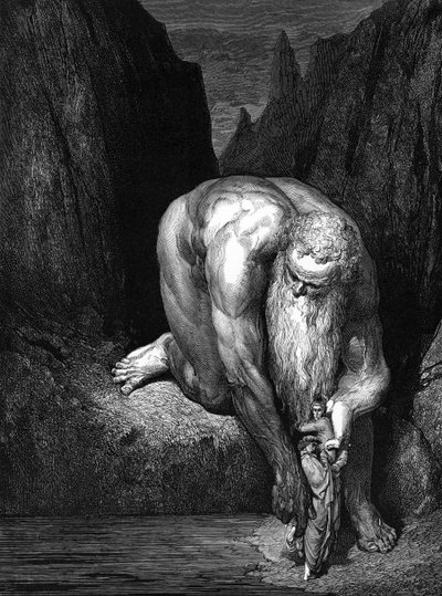 La Divina Comedia, de Dante: El Gigante Anteo de Gustave Dore