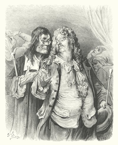 Las Fábulas de La Fontaine: Los Doctores (grabado) de Gustave Dore