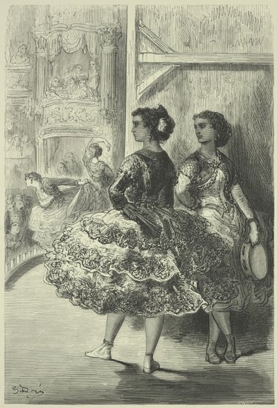 El fandango en el Teatro San Fernando, Sevilla de Gustave Dore
