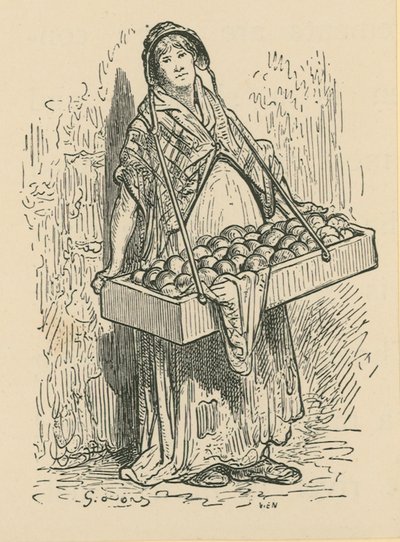 El vendedor de frutas de Gustave Dore