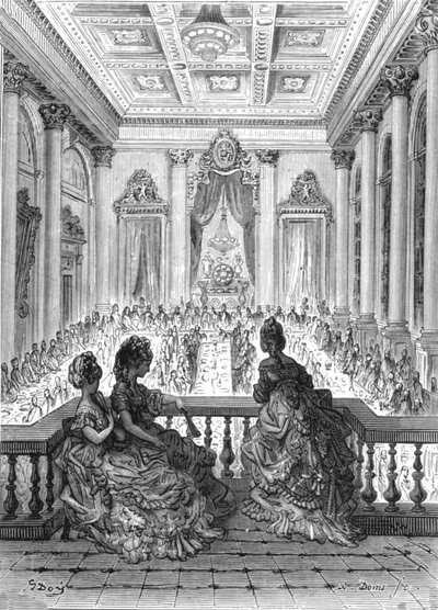 Los orfebres en la cena, 1872 de Gustave Dore