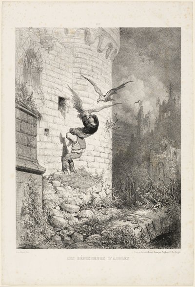 Los cazadores de nidos de águilas de Gustave Dore