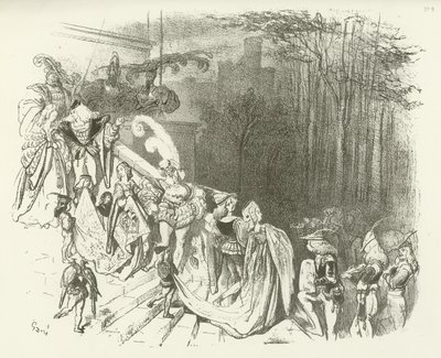 Los señores y damas del castillo. Principios del siglo XVI de Gustave Dore
