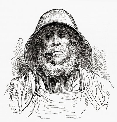 El marinero de Marsella, según un dibujo de Gustave Dore. De Vida y recuerdos de Gustave Dore, publicado en 1885. de Gustave Dore