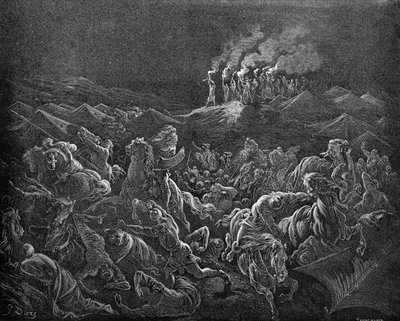 Los madianitas puestos en fuga - Biblia de Gustave Dore