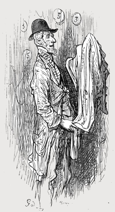 El Vendedor de Ropa Vieja, 1872 de Gustave Dore