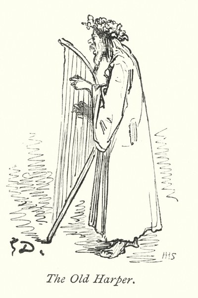 El viejo Harper (grabado) de Gustave Dore