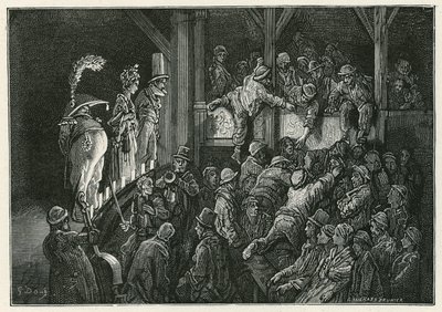 El Penny Gaff en Whitechapel de Gustave Dore
