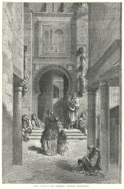 The "Puerta del Perdon," Seville Cathedral (engraving) de Gustave Dore
