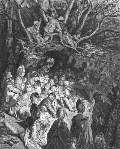 La orilla del río - Bajo los árboles, 1872 de Gustave Dore