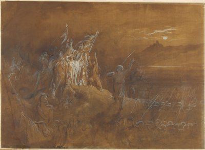 Las sombras de los soldados franceses del pasado exhortan al ejército a la victoria en el Rin de Gustave Dore