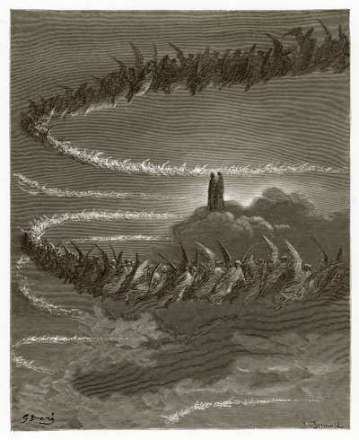 Los espíritus en Júpiter de Gustave Dore