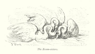 Las Hermanas Cisne (grabado) de Gustave Dore