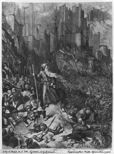 El judío errante, grabado por Felix Jean Gauchard (1825-72) de Gustave Dore