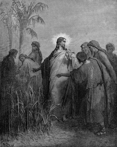 Los discípulos recogiendo maíz en el Sabbath de Gustave Dore