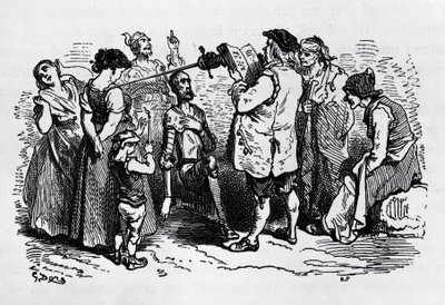 La inducción de Don Quijote, ilustrado por Gustave Doré para Don Quijote de Miguel de Cervantes Saavedra de Gustave Dore