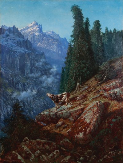 La vaca perdida 1852 (Óleo sobre lienzo) de Gustave Dore