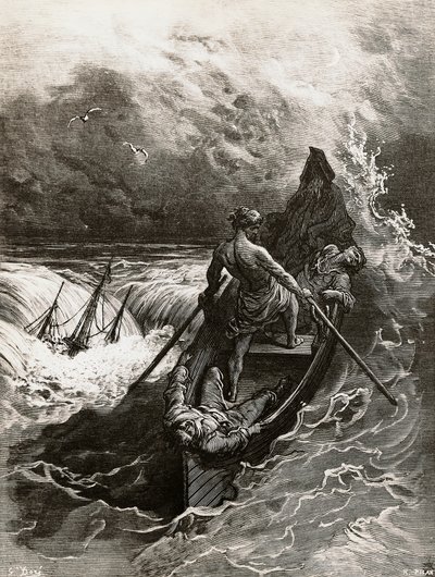 El marinero, de La balada del viejo marinero, poema de Samuel Taylor Coleridge (1772-1834), ilustración de Gustave Doré (1832-1883) de Gustave Dore