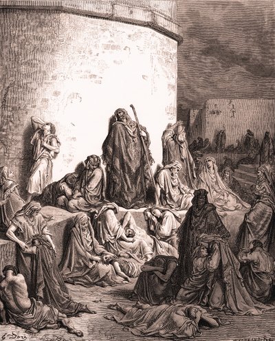 El pueblo llora por Jerusalén - Biblia de Gustave Dore